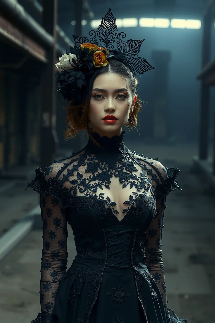 Custom AI fashion design created with Ineesight dress generator