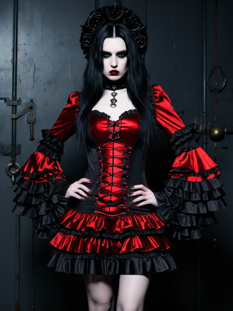 Contemporary AI fashion design concept with architectural dress silhouette