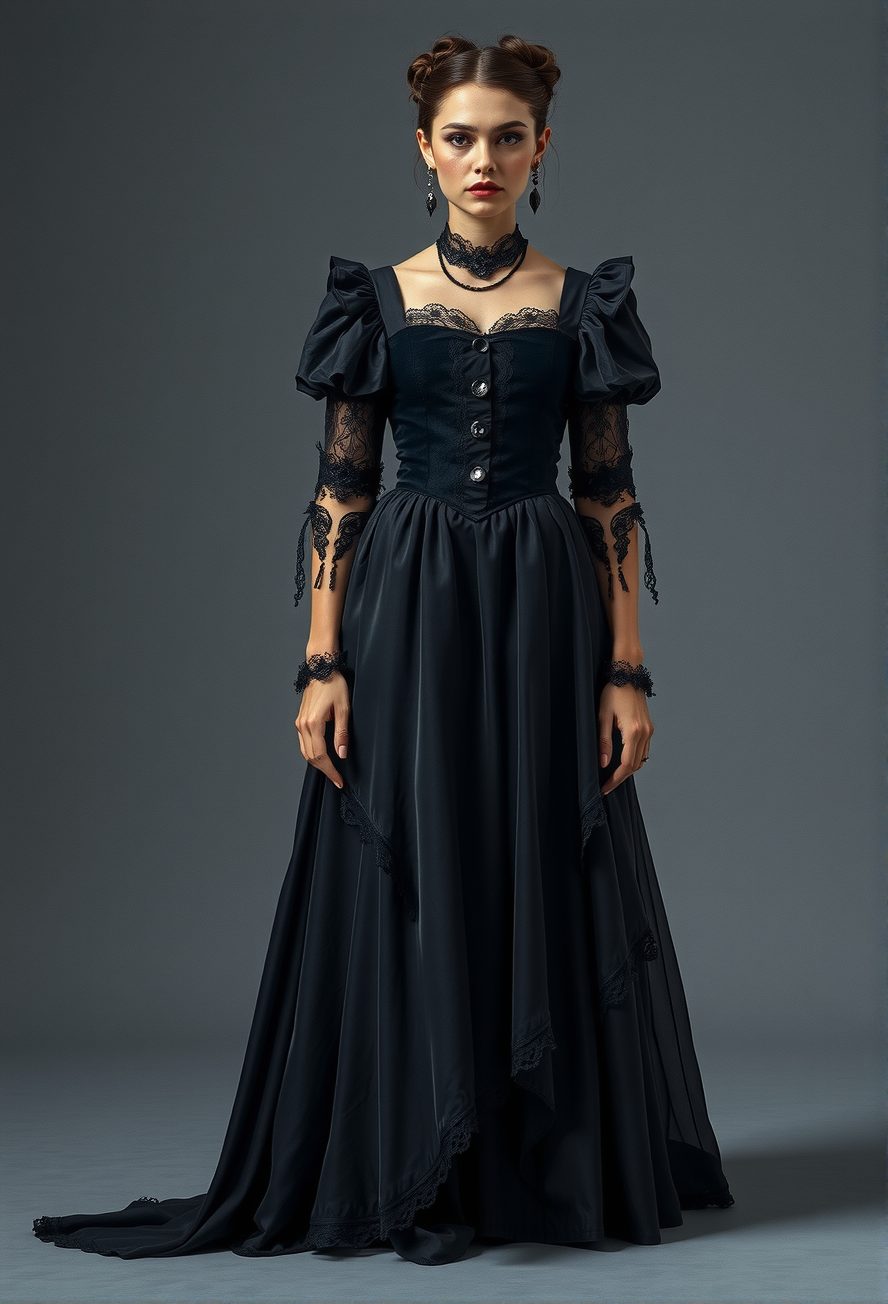 AI Fashion Design – Gothic & Dark Couture Design